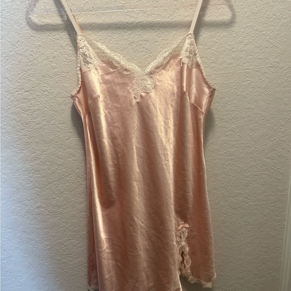 Victoria's Secret Other - Victoria's Secret Blush Satin Lace Chemise Size M